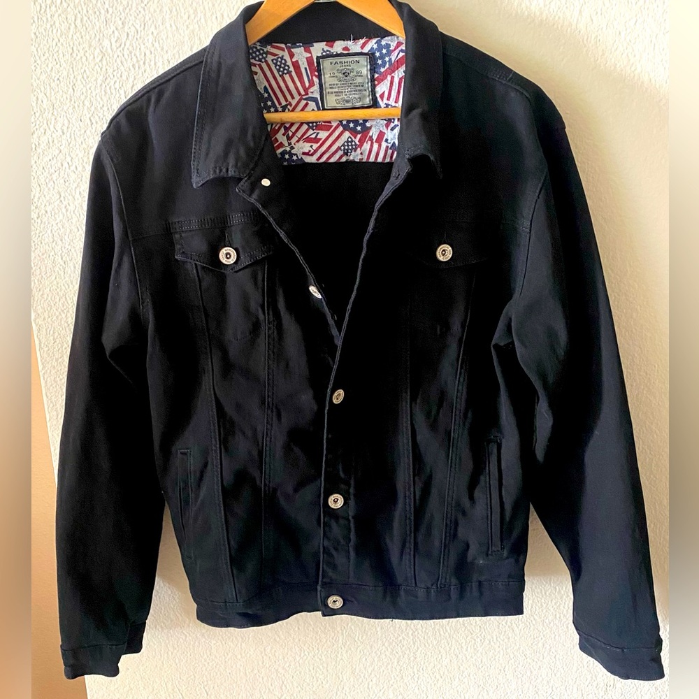 Black Denim Jacket Women’s Size Medium NWOT